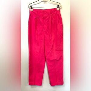 Vintage 80s New Departures Pants Size 13/14 Hot‎ Pink Pleated Baggy High Rise